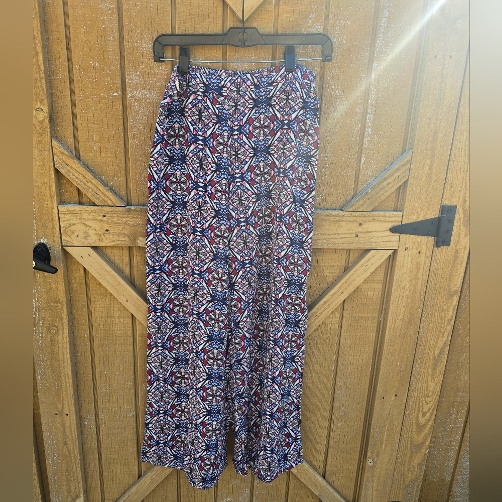 Jules & Leopold Vibrant Pants in Blue, Red, and White